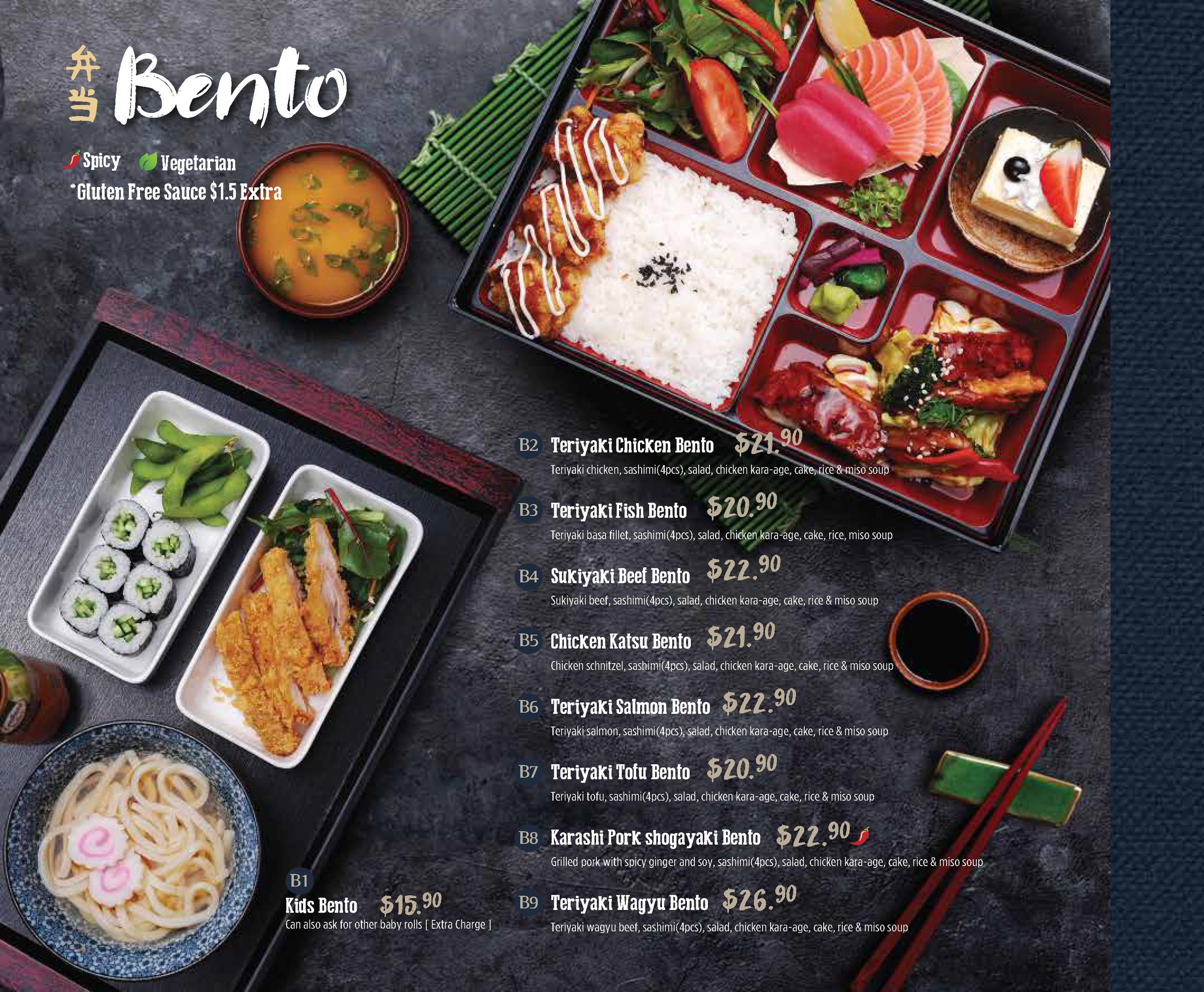 MENU BENTO B5